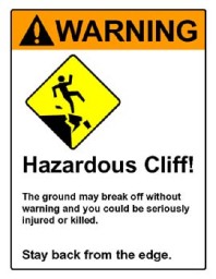 Danger Fall off Cliff - Stumbling Blocks - 1 Corinthians 8